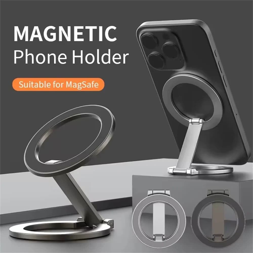 FANGTUOSI 2025 Foldable Magnetic Phone Holder for Magsafe Gym Treadmill Universal Folding Car Holder Magnetic Smartphone Stand