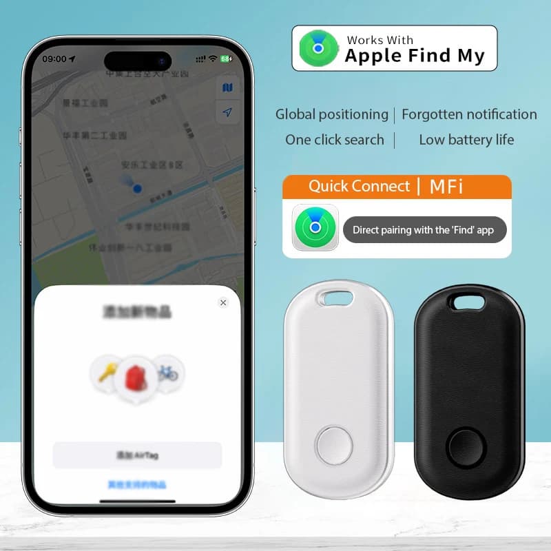 For IOS Find My App Mini GPS Tracker Bluetooth-compatible Itag Global Positioning Finder Anti-lost Key Locator Smart iTag Car