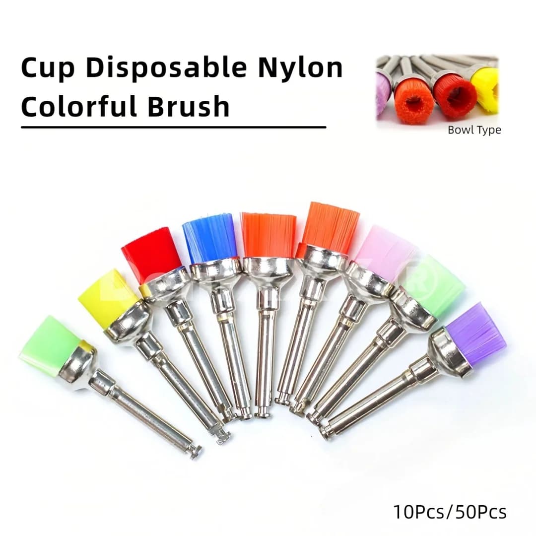 Bowl Nylon Polishing Brushes, Colorful, Latch Type / Ra Shank, for Nail Art, Industrial, Handmade Crafts
