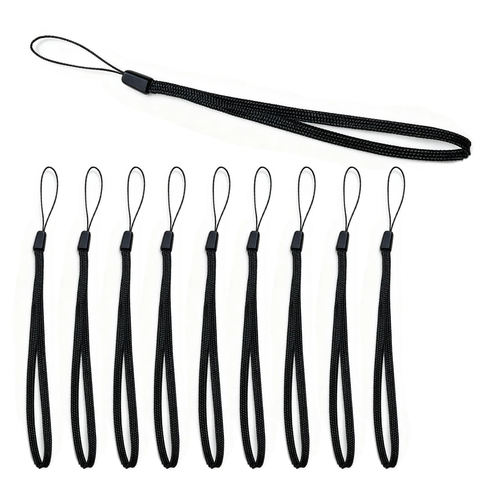 FPV 10PCS/set Protective Wrist Strap Black Pine Rope Selfie Stick Lanyard Flashlight Mobile Phone Lanyard