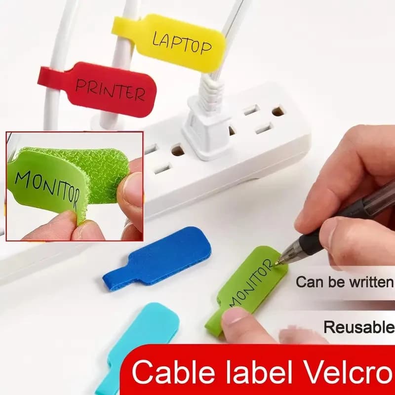 Colored Zip Ties Set for Cable Marking Organization And Identification Bright Design Writeable Cable Ties