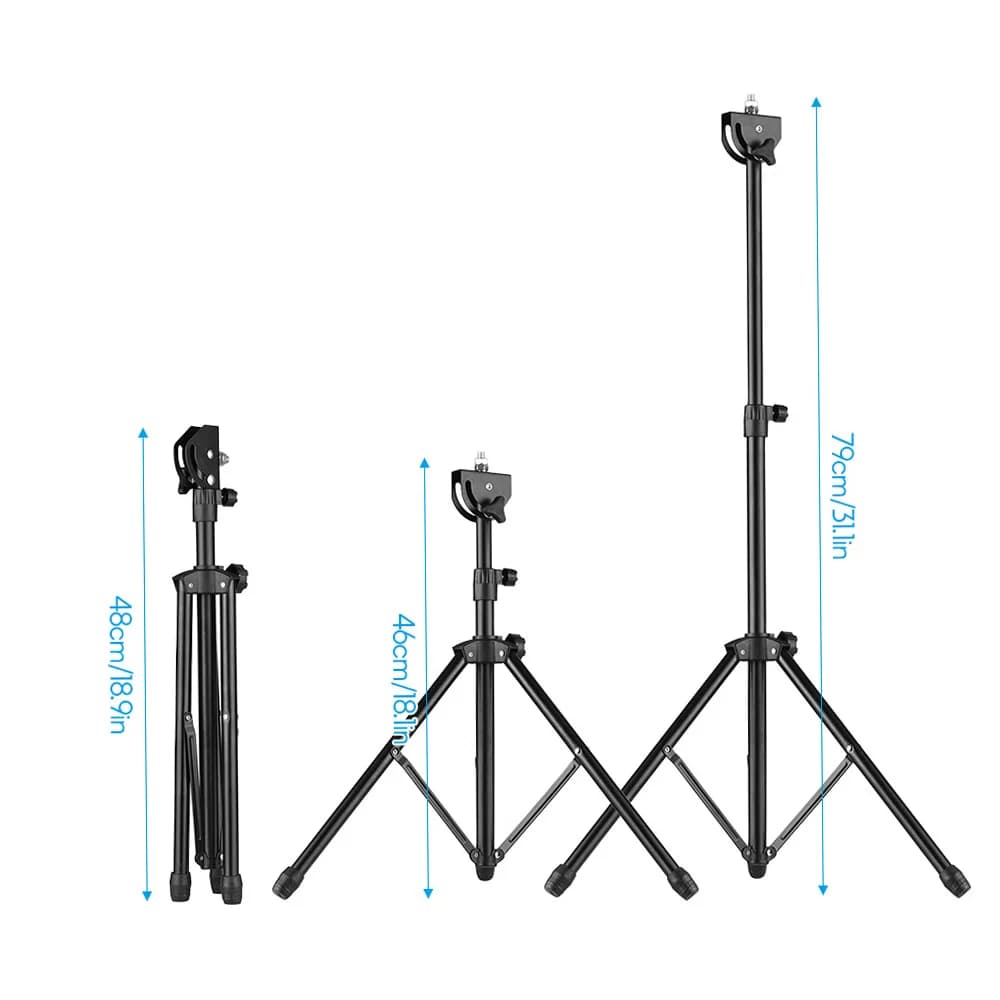 Drum Pad Metal Stand 8mm Screw Connector 46cm-79cm Adjustable Height for 8-10 inch Drum Practice Pad with Carry Bag