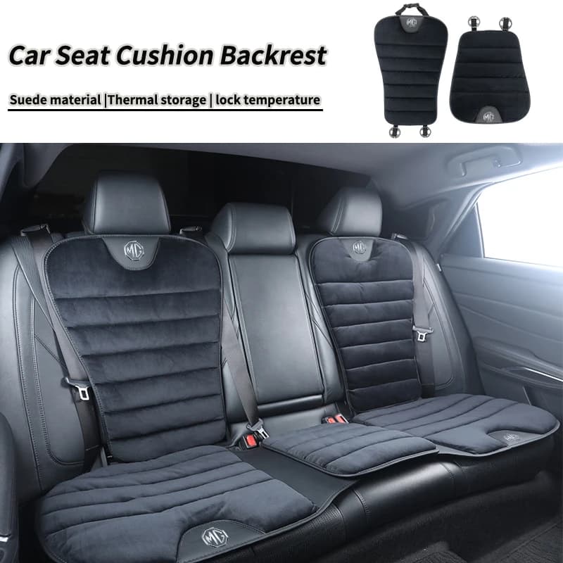 Car Velour Seat Cushion Winter Warm Backrest Seat Cover Accessories For Morris Garages MG 6 3 5 7 TF ZR ZS HS GS GT Hector RX5