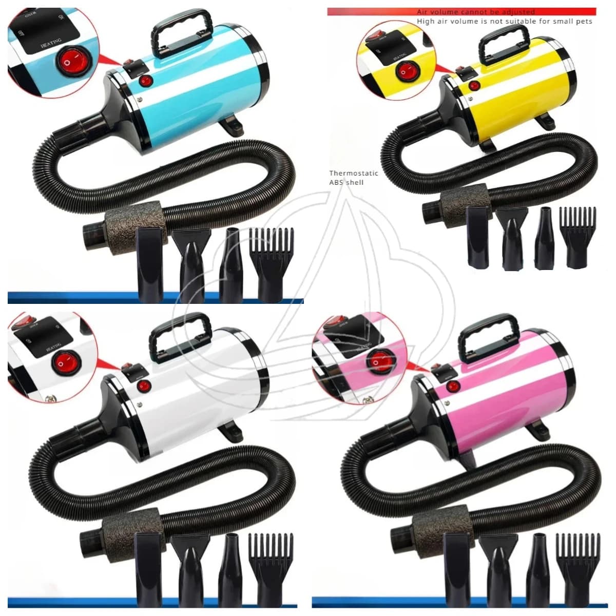 2800W Pet Hair Dryer, Silent Stepless Speed Dog Grooming Blower, Constant Temperature Fast Drying Machine for Pets