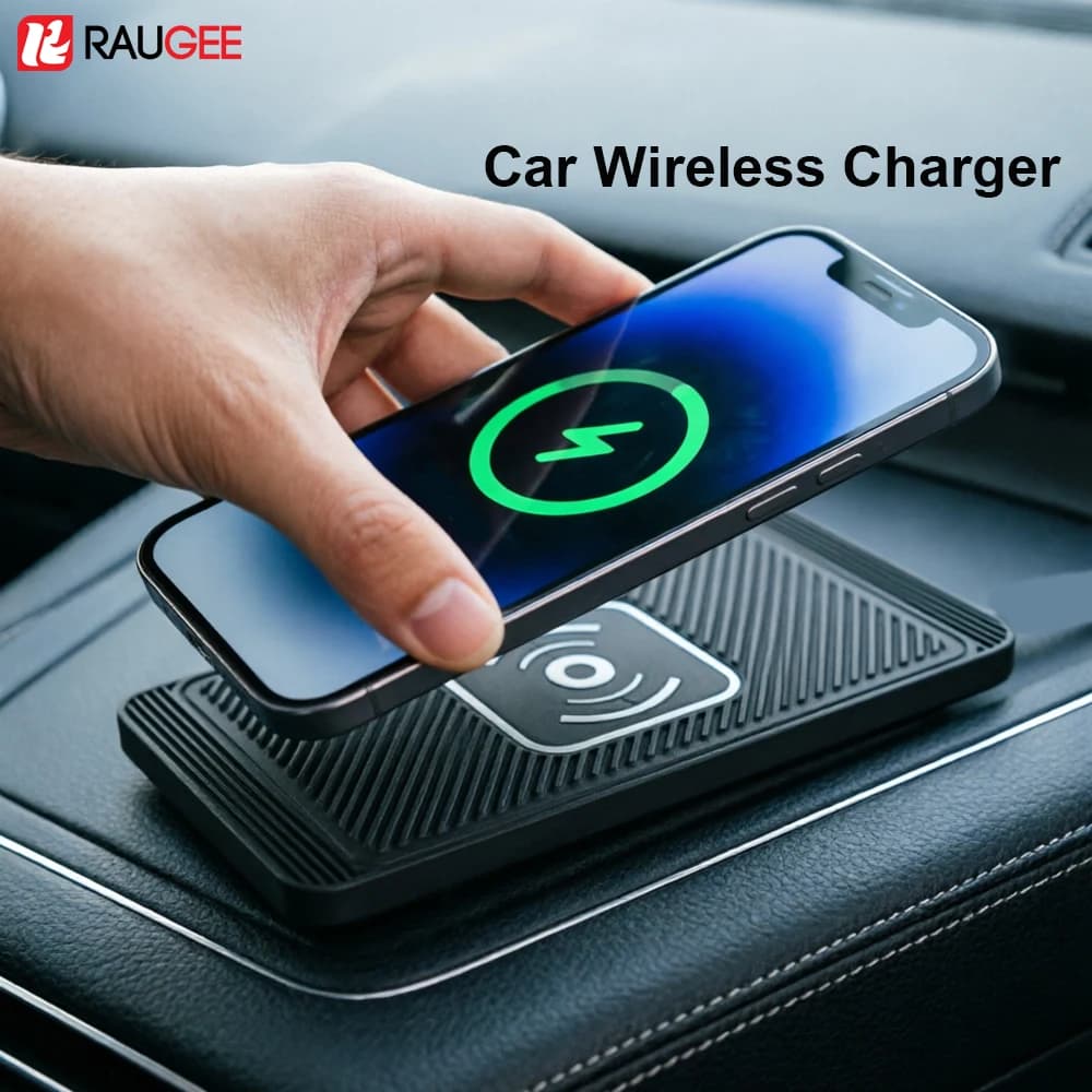 Car Wireless Charger for Iphone 17 16 15 14 13 12 Pro Max X Samsung S25 S24 Xiaomi  Wireless Car Charging Silicone Non-slip Pad