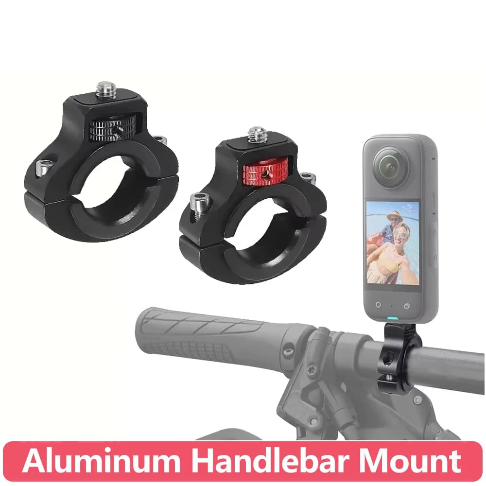 Aluminum Alloy Handlebar Mount Bicycle Metal Holder for GoPro Hero 13 12 11 10 9 8 7 Insta360 SJCAM AKASO DJI Osmo Action Camera