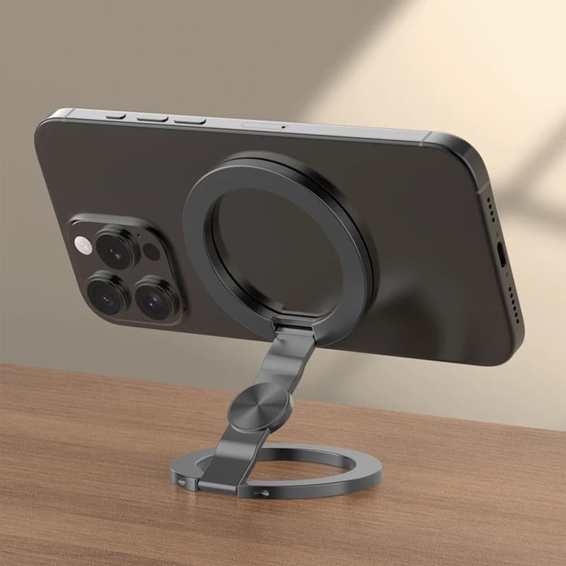 Foldable Double Sided Magnetic Phone Holder for Magsafe Gym Treadmill Universal Folding Car Holder Magnetic Smartphone Stand
