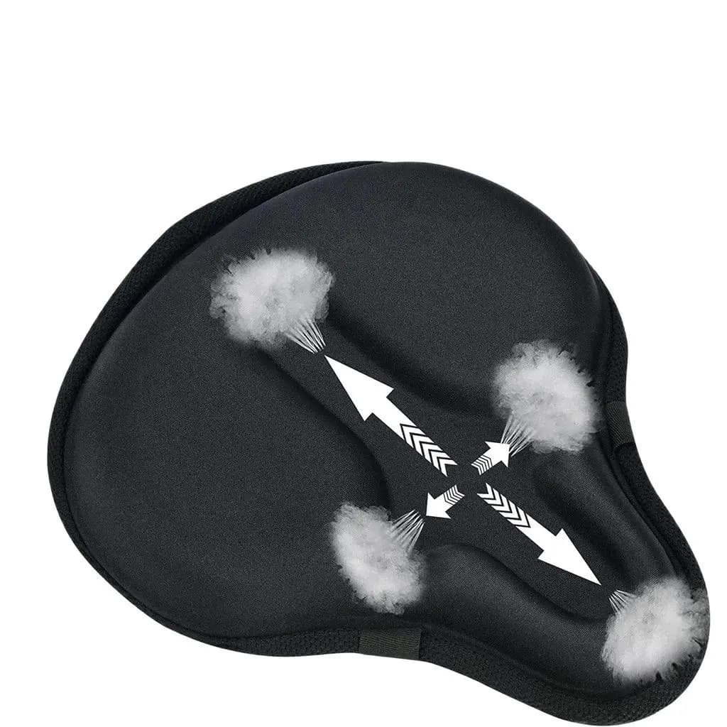 Comfortable Exercise Bike Seat Cover, C6 Large Wide Foam and Gel Padded, Bicycle Saddle Cushion for Women and Men, Everyone