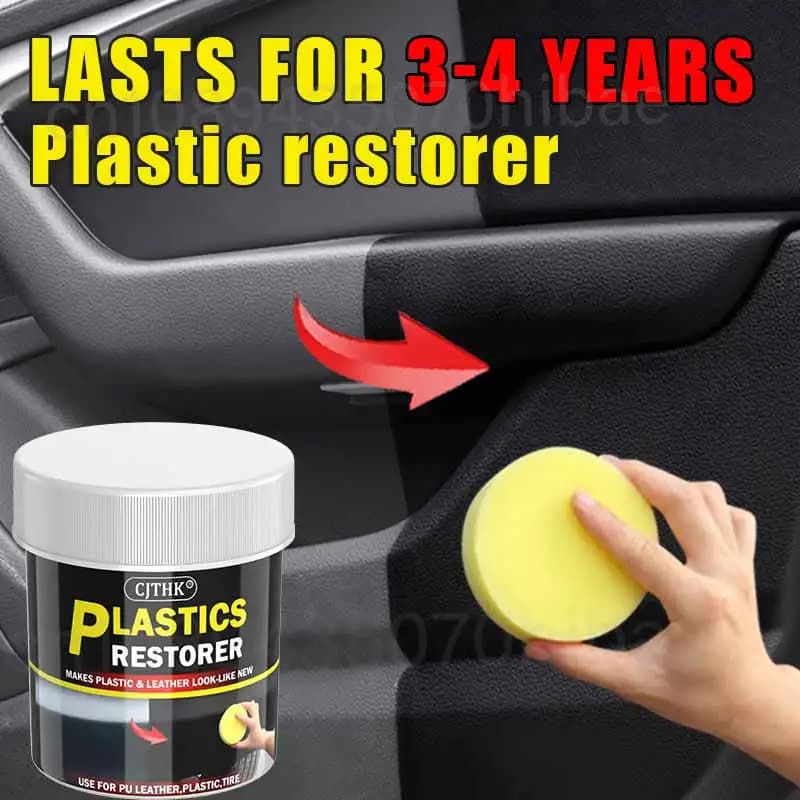 150g Car Plastic Restorer Back To Black Gloss Auto Interior Leather & Panel Renewal Wax Coating Agent Auto Polish Repair Coating