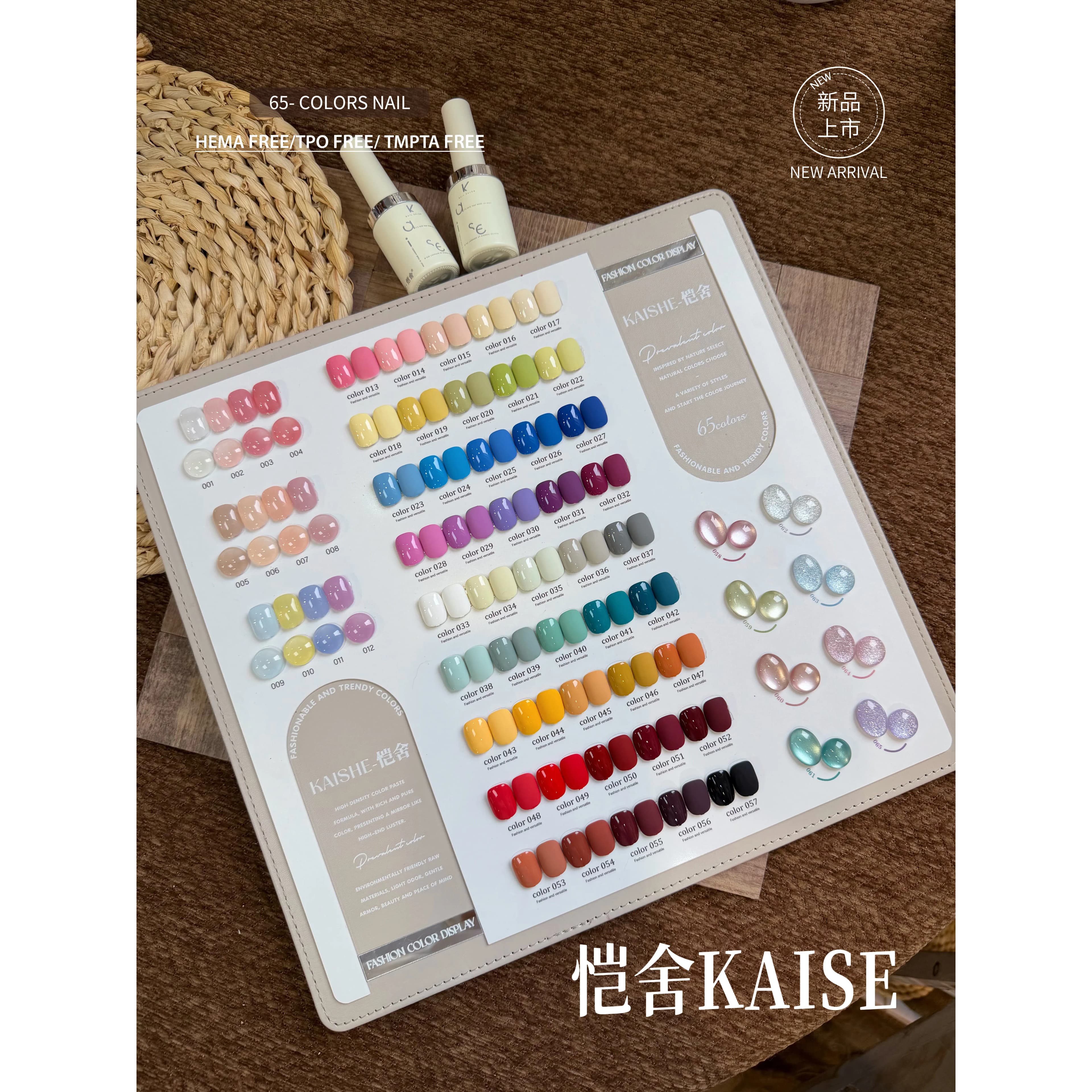 KAISE 65 Colors Multicolor Nail Gel Set 2026 New High Quality Long Lasting Fashion Nail Art Non-toxic UV Gel for Salon Wholesale