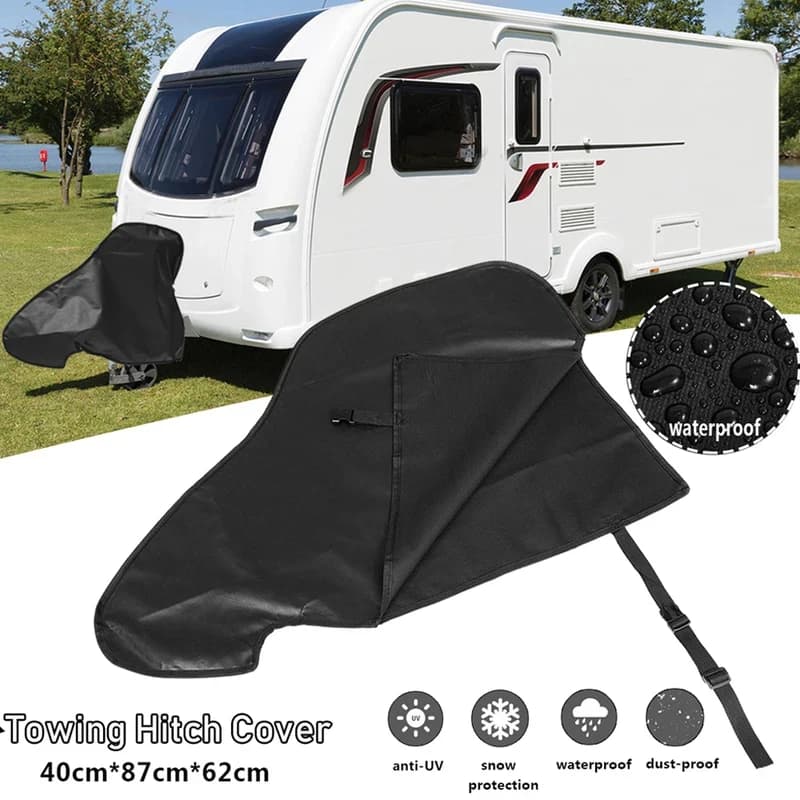 PVC Waterproof Trailer Tow Ball Cover Dustproof Snowproof Breathable Hitch Protector for Caravan Towing Accessories