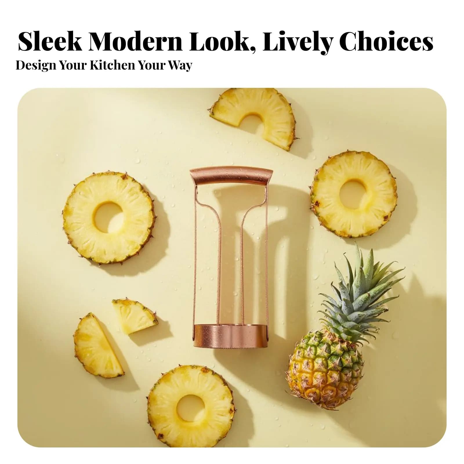 Stainless Steel Pineapple Cutter Cores and Slices Stainless Steel Pineapple Cutter Kitchen Gadget Easy to Use Effort Saving
