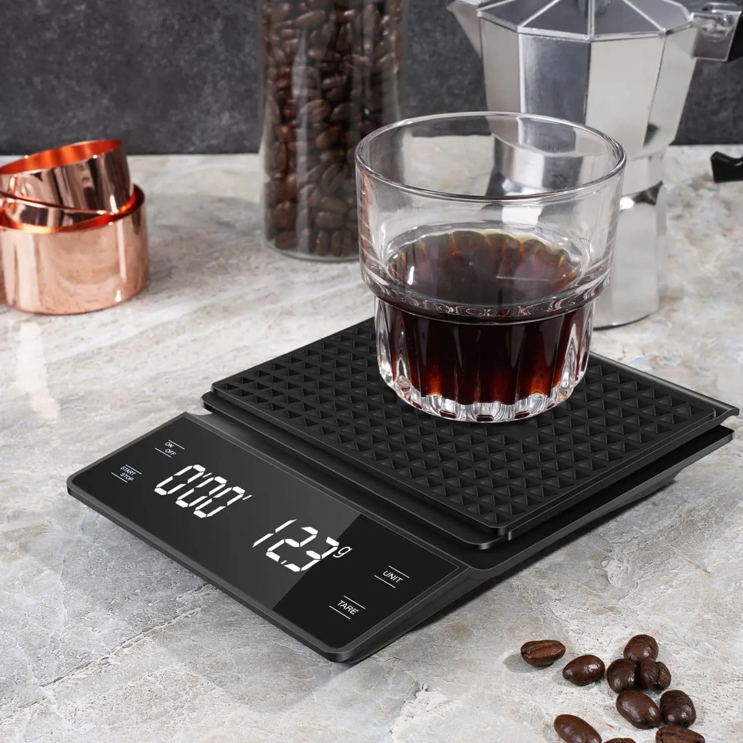 Smart Coffee Electronic Scale High Precision Digital Timing LCD Scale 3kg/0.1g Coffee Balance Measuring Weight Scale for Kitchen