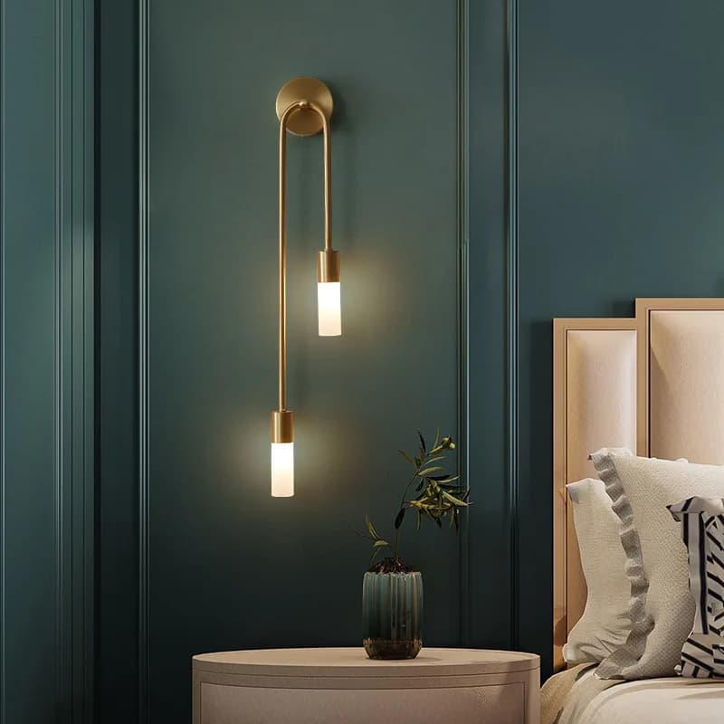 Retro Background Living Room Aisle Bedroom Lamp Bedside Nordic Creative LED Decorative Wall Lighting Modern Minimalist Wall Lamp