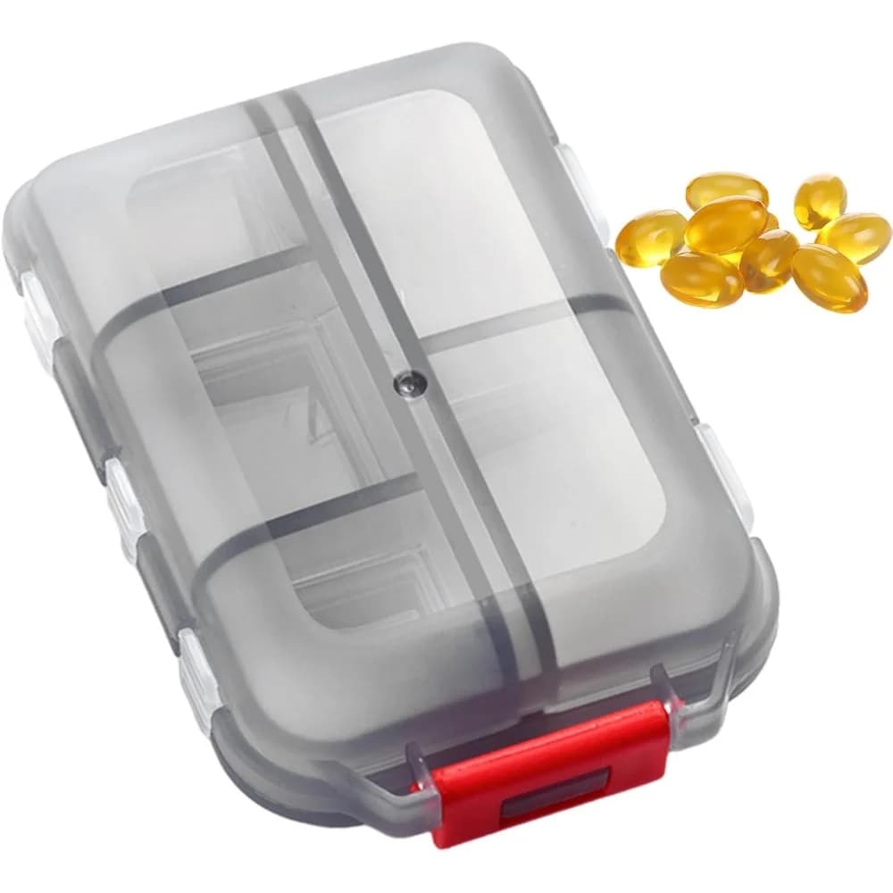 10 Grids Pill Case, Portable Small Weekly Travel Pill Organizer, Portable Pocket Pill Box Pill Container