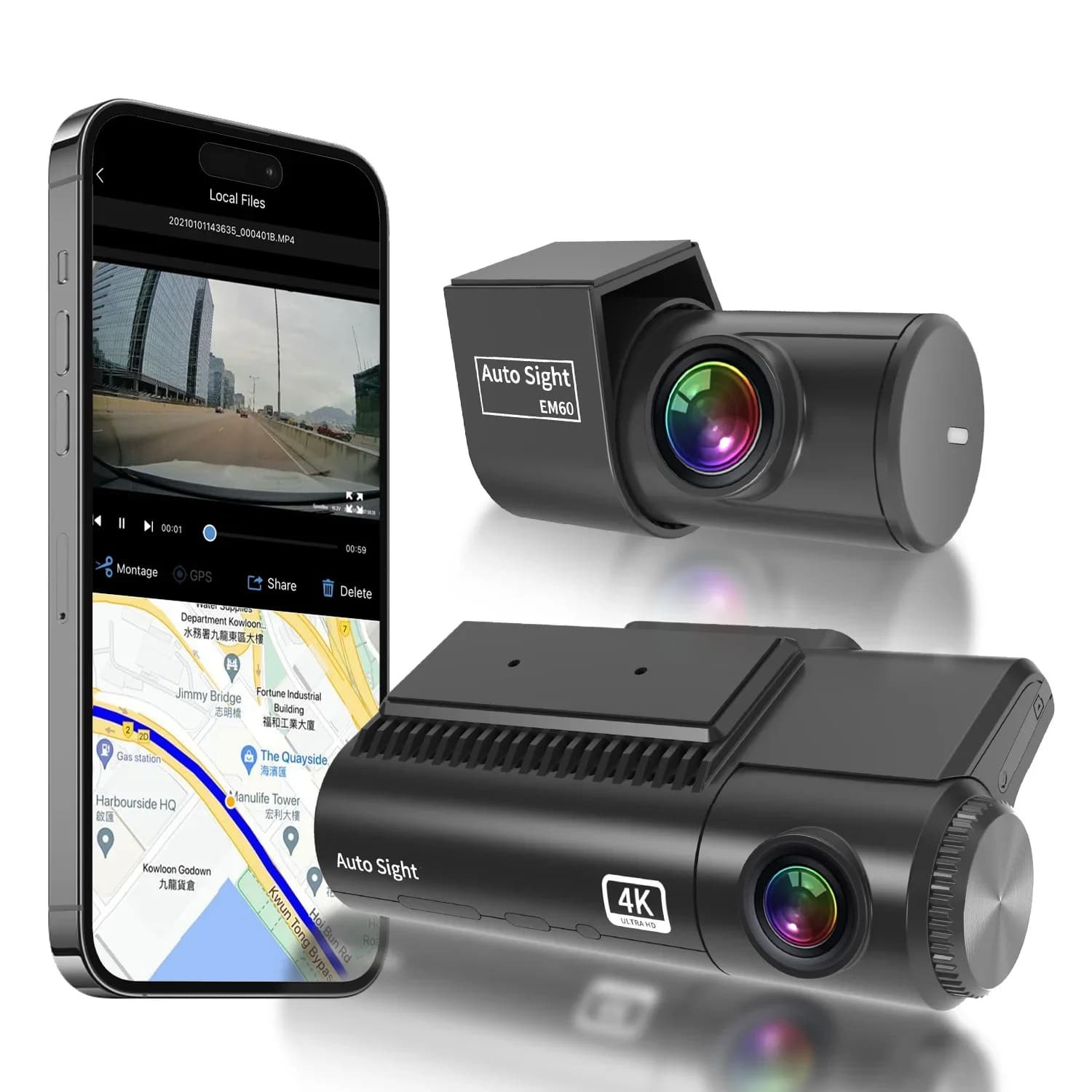 2026 Premium 2025 new original2024 New Design Dash Cam 4K Real HDR 4K  Starvis 2 Sensor Front and Rear Dual Dash Camera with GPS