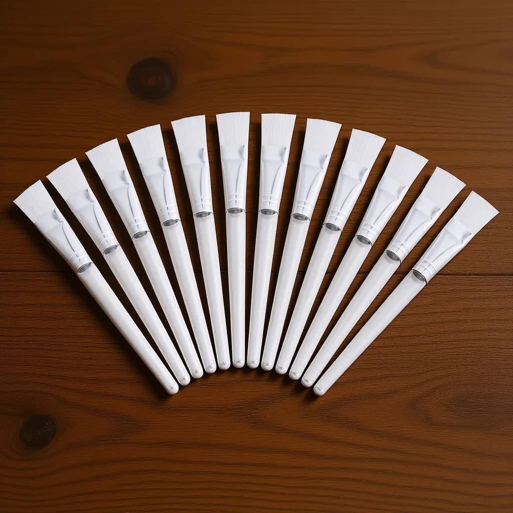 12Pcs Face Mask Brush Set Transparent Crystal Rod Professional Facial Applicator Tools for Mask Serum Peel Skincare