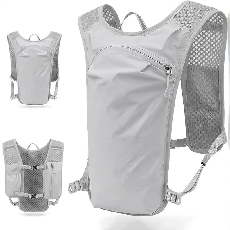 Ultra-Light Hydration Vest Backpack for Trail Running & Marathon - 5L Breathable Race Vest with 2L Water Bladder - No-Bounce Fit Cycling Hiking Pack - Reflective Safety Gear for Men & Women