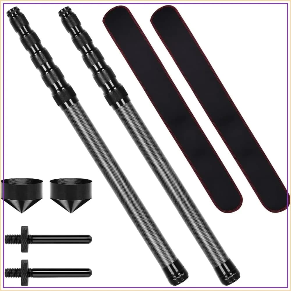 Telescoping Tarp Poles Heavy Duty Adjustable, Carbon Fiber Tent Poles, Portable & Lightweight for Tent Fly, Awning, Outdoor Camping, Hiking 7.9FT