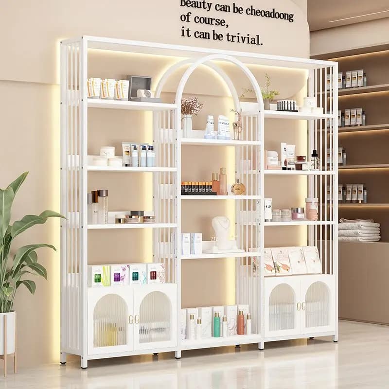 Beauty salon product cabinet Cosmetics display cabinet Ornament goods display rack Nail art display rack Shelf