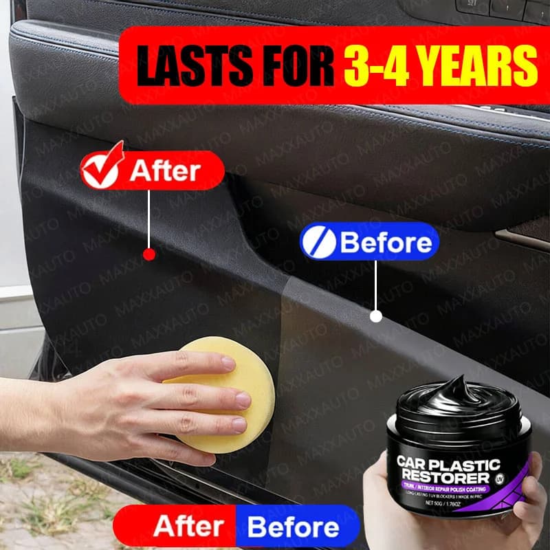 Car Plastic Restorer Back To Black Gloss Auto Interior Leather Panel Clean Renewal Wax Coating Agent Auto Polish Repair Coating
