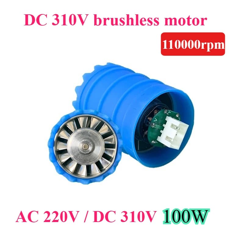 DC310V 100W 110000 RPM Micro Brushless Duct Fan Aluminum Impeller Hair Dryer Ultra High Speed Motor