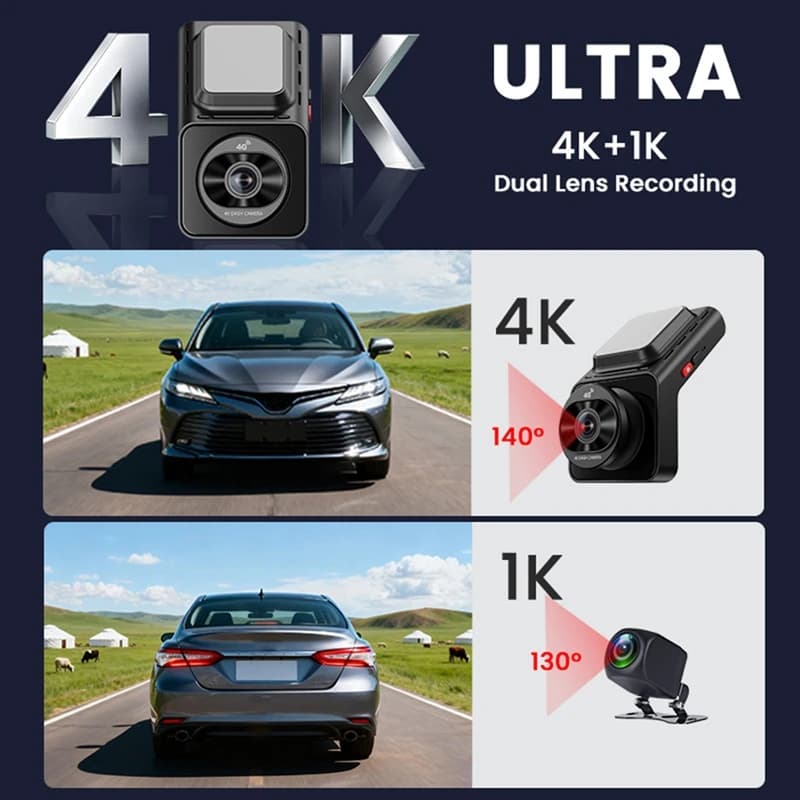 Super Sale 4G LTE SIM Dash Cam Live Streaming APP Remote Monitor Dual Lens 4K+1080P Back Cam WIFI Car Camera Recorder