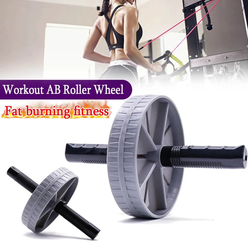 New Abdominal Wheel Strong Load Bearing Non-slip Roller Strengthen Muscle Exercise Equipment Fitness Training Home Use Silent