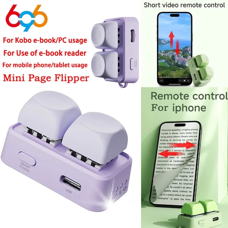 New Lightweight Wireless Blue Tooth Remote Control Keypad Dual Button Page Turner For Kobo E-Book Readers Mobile Phone Tablet