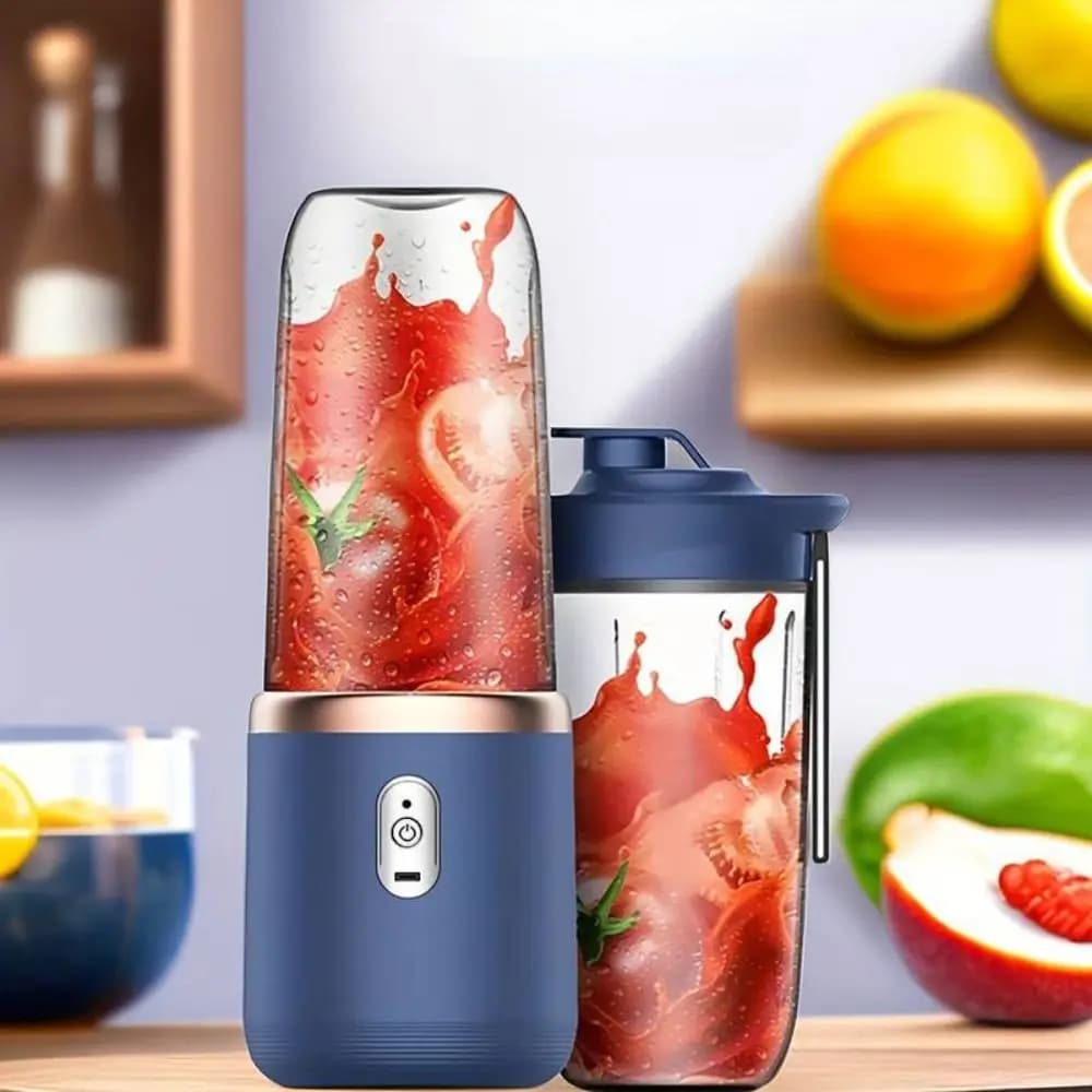 Household USB Charging Electric Juicer Juice Maker Blue/Pink Fruit Juicer Cup 400ml Smoothie Blender Milkshake