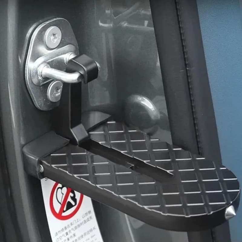Foldable Car Roof Rack Step Car Door Step Universal Latch Hook Auxiliary Walking Car Foot Pedal Aluminium Alloy Safety Hammer