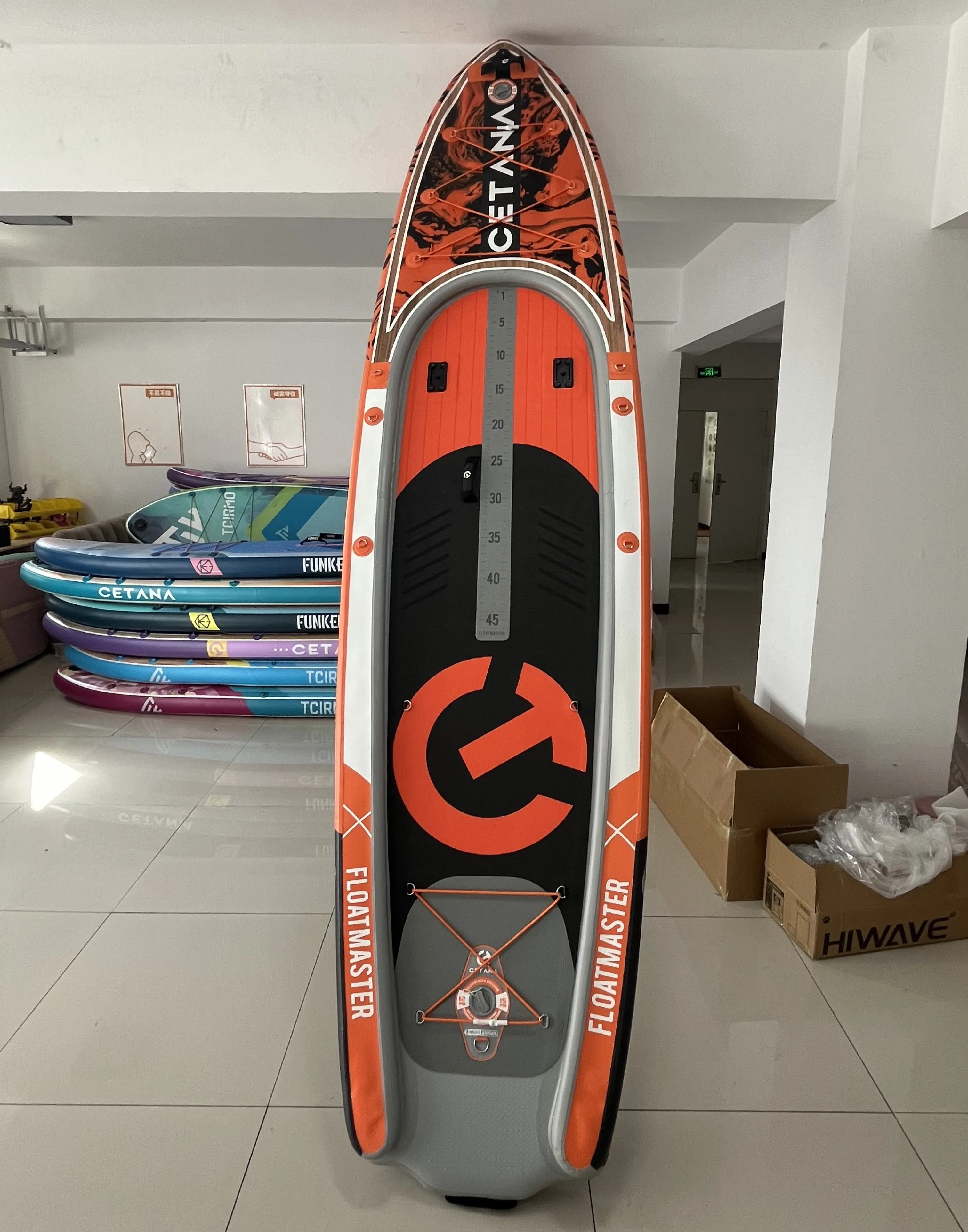 China Factory Inflatable Boat Double Chamber Inflatable Paddle Board Fishing Kayak Inflatable Fishing Sup With Rod Holders