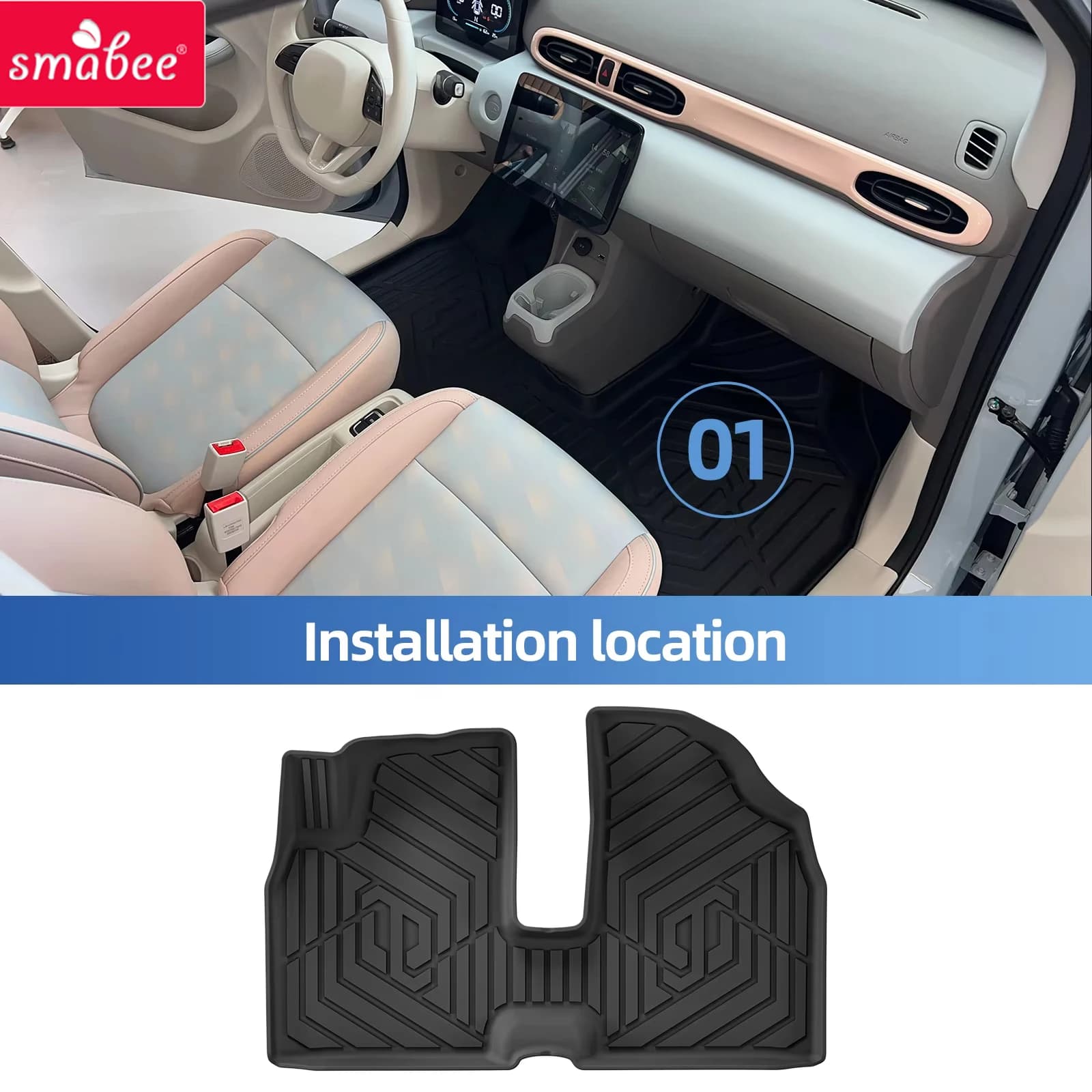 Sambee Left Drive for Leapmotor T03 EV 2024 -2026 Car Floor Mats Trunk Pad TPE 3D Foot Mat Odorless Tray Anto Accessories Black