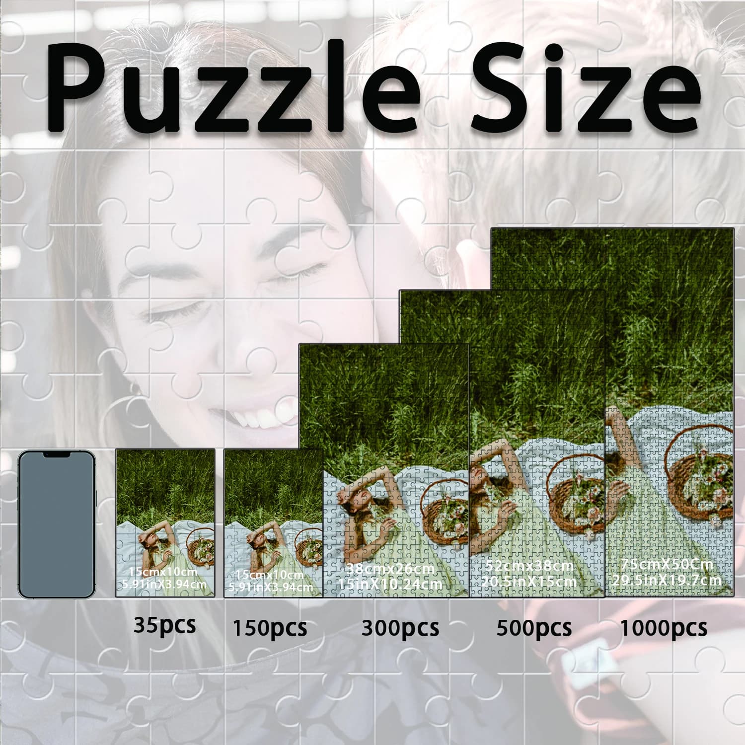 35/150/300/500/1000pcs outdoor Camping Personalised Decompression Puzzles Jigsaw puzzle Custom Puzzles in Photos Mosaic