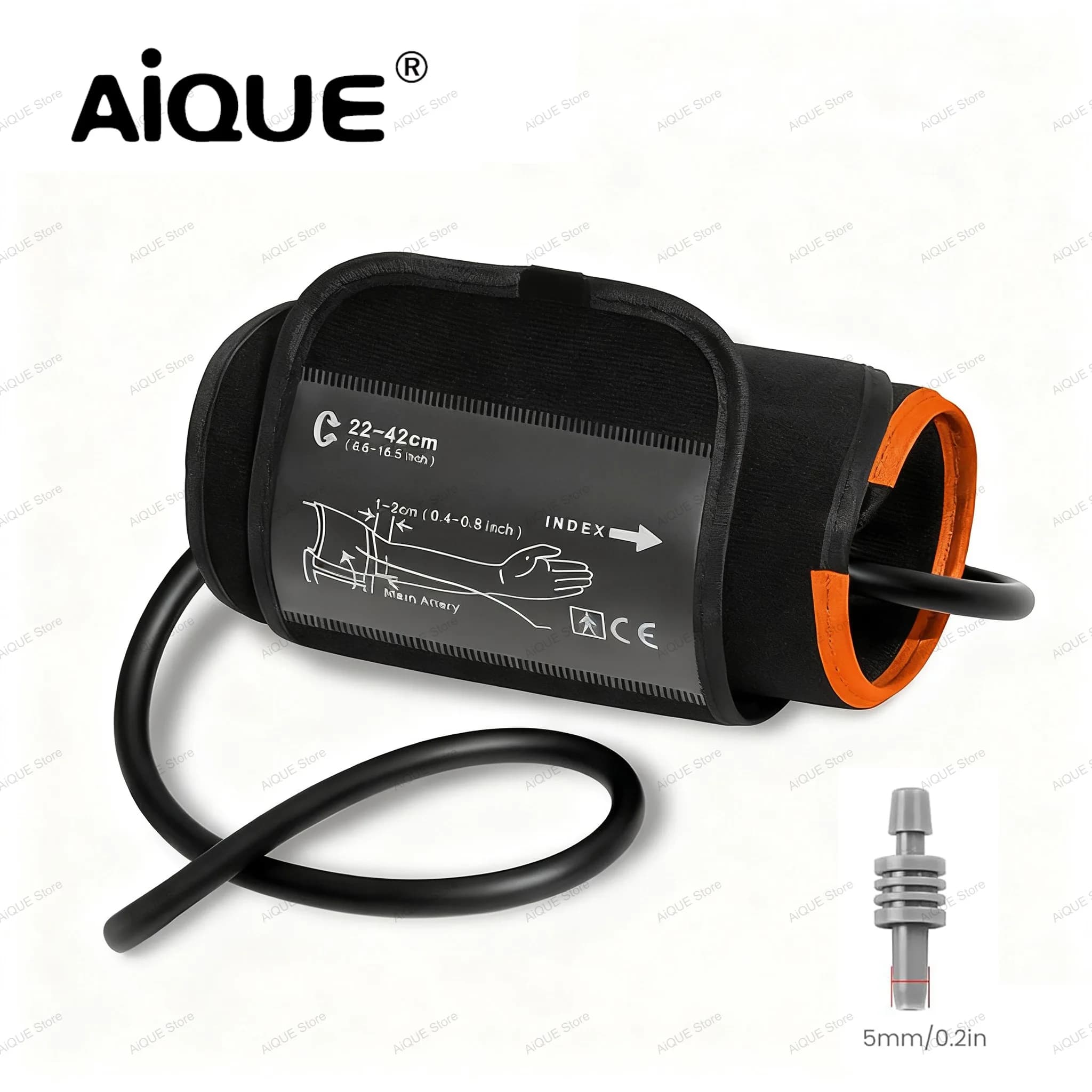 AiQUE 360° Surround Professional 22-42 CM Arm Cuff Portable For Sphygmomanometer Digital Blood Pressure Monitor  Tonometer Cuff