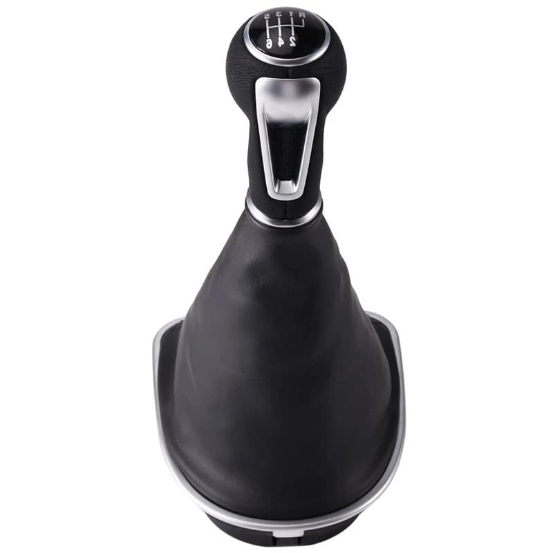 NEW HOT in Stock-Car 6 Speed Gear Shift Knob With Boot Cover Shifter Lever Stick For Seat Leon II Toledo III Altea XL 2005-2012