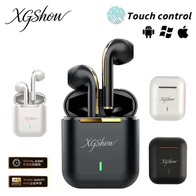 Original XGSHOW J18 TWS Wireless Earphones Bluetooth Ture Sport Headphones HiFI Stereo Game Waterproof Headset With Mic