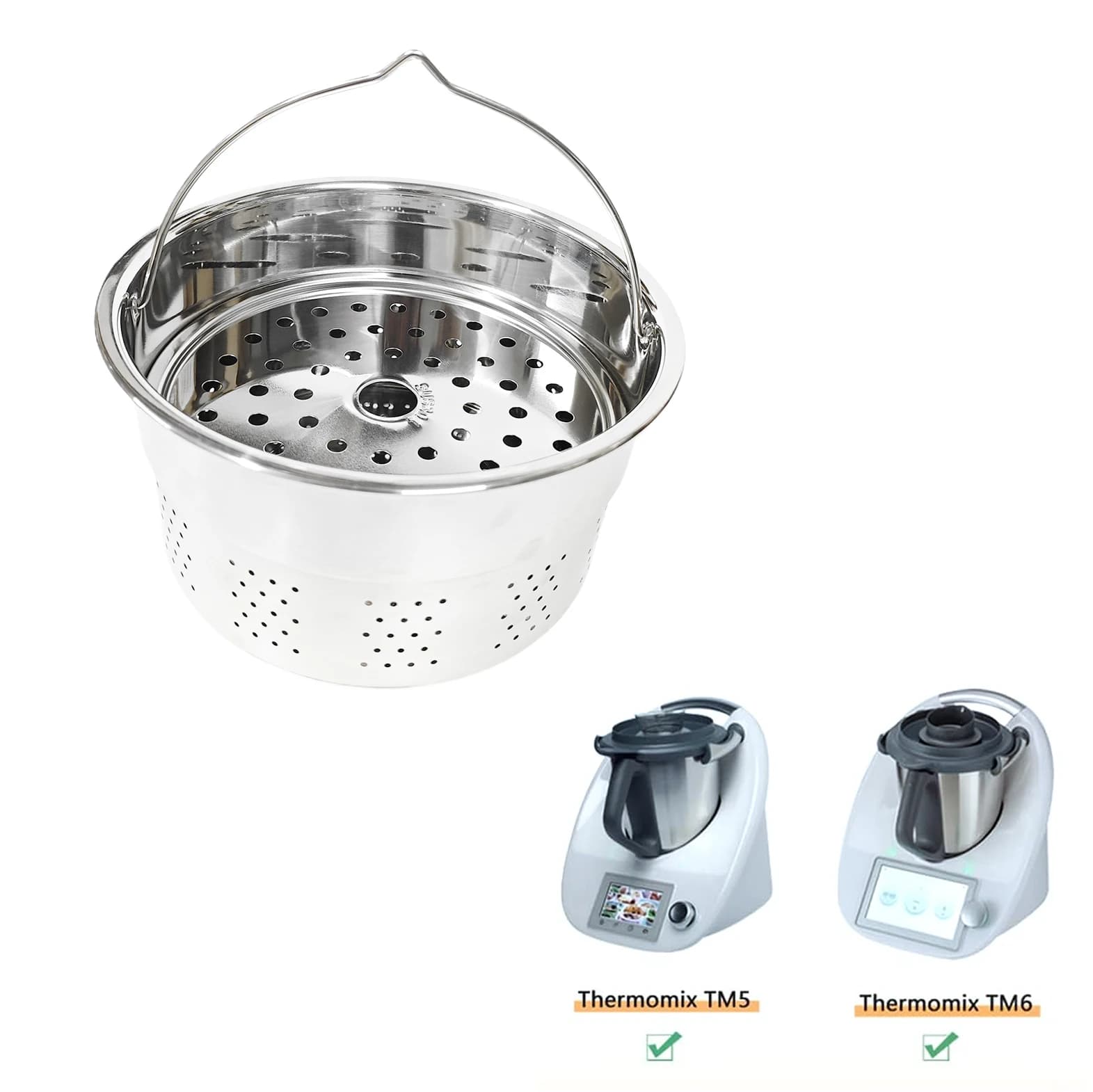 Steamer for Thermomix TM5 TM6 TM7 Food Rice Cooker Stainless Steel Steamed Basket