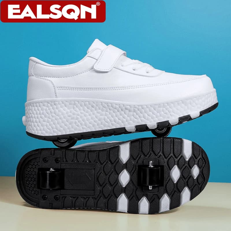 Fashion Children's Roller Skates Boys Girls Double Wheel Unisex Roller Skates Shoes New Sneakers Outdoor Sports Casual Shoes