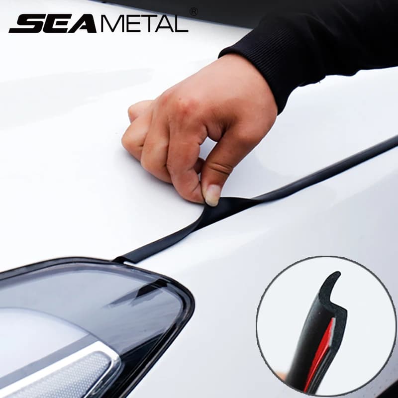 SEAMETAL Universal Car Hood Sealing Strip Waterproof Rubber Hood Gap Filler Noise Insulation Auto Engine Cover Seal Strip