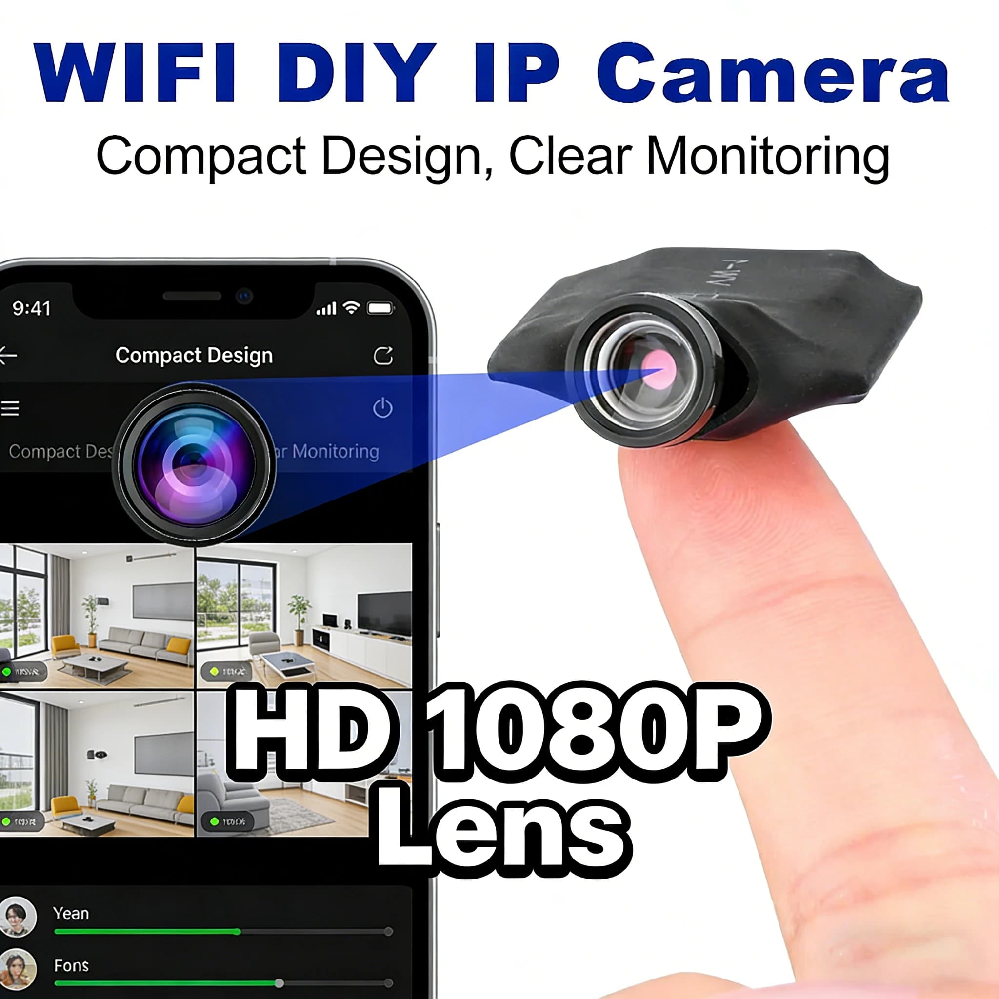 DIY Mini Camera Module WiFi Camera 1080P HD Video Recorder Motion Detection Home Security Surveillance Camcorder Remote View