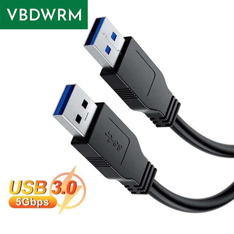 USB 3.0 Cable Short Type A USB 3.0 Male to Male cord for Laptop Cooling Fan/pad,Camera,USB hub,Switch,Double USB A male cable