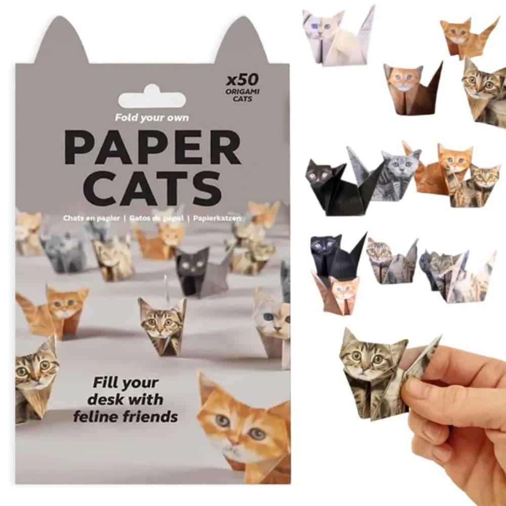 50 Sheets Creative DIY Origami Paper Animal Folding Set Cats Dogs Dinosaurs Fun Handmade Art Craft Folding Paper for Kids Gifts