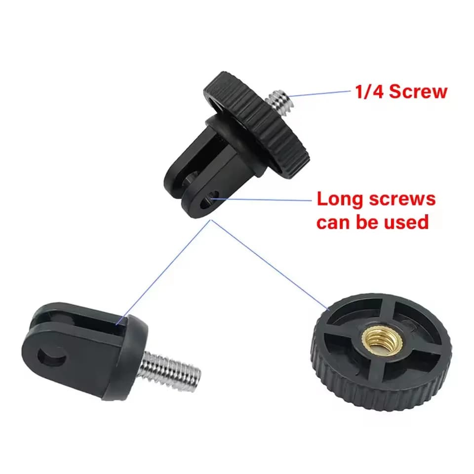 Camera Tripod Mount Screw for Gopro 1/4-20 Screw Conversion Adapter for Gopro Hero 10 9 8 Sports Camera 1/4" Adapter Screw