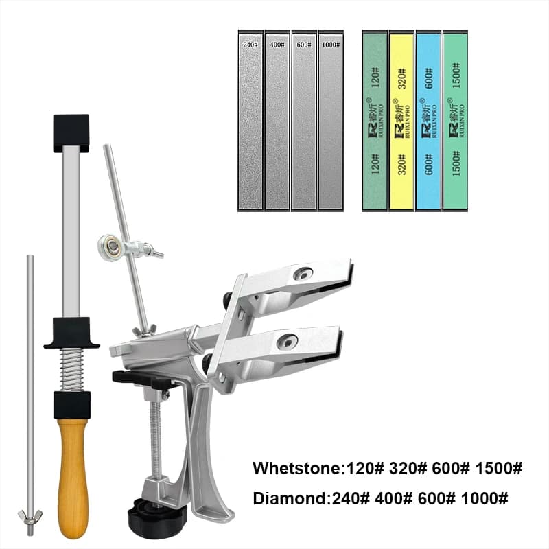 XK Fixed Angle Knife Sharpener Sharpening Stone Set Professional Knife Machine Whetstone Grinder System Diamond  Kitchen Tools